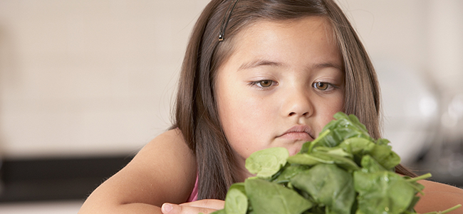 bambini verdure non gettare la spugna