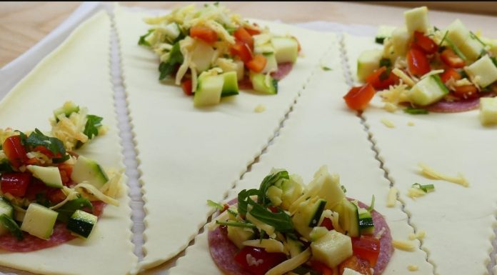 Cornetti di pasta sfoglia con zucchine, pronti in 5 minuti cornetti zucchine